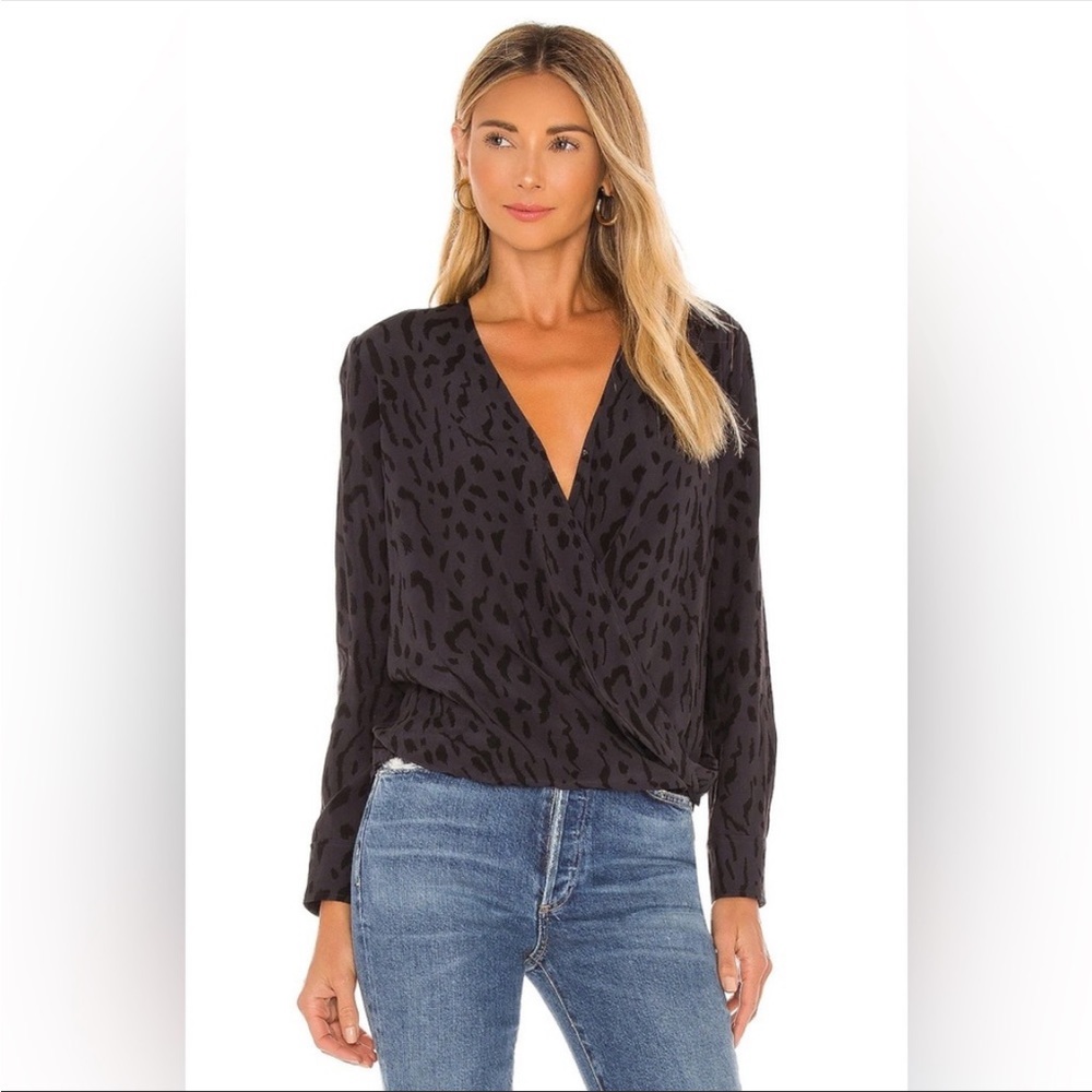 Revolve Rails Hillary Ash Cheetah Wrap Surplice L… - image 2